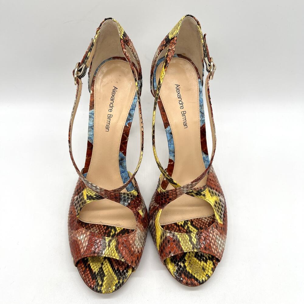 Alexandre Birman Python Leather Rainbow Heel Wome… - image 3